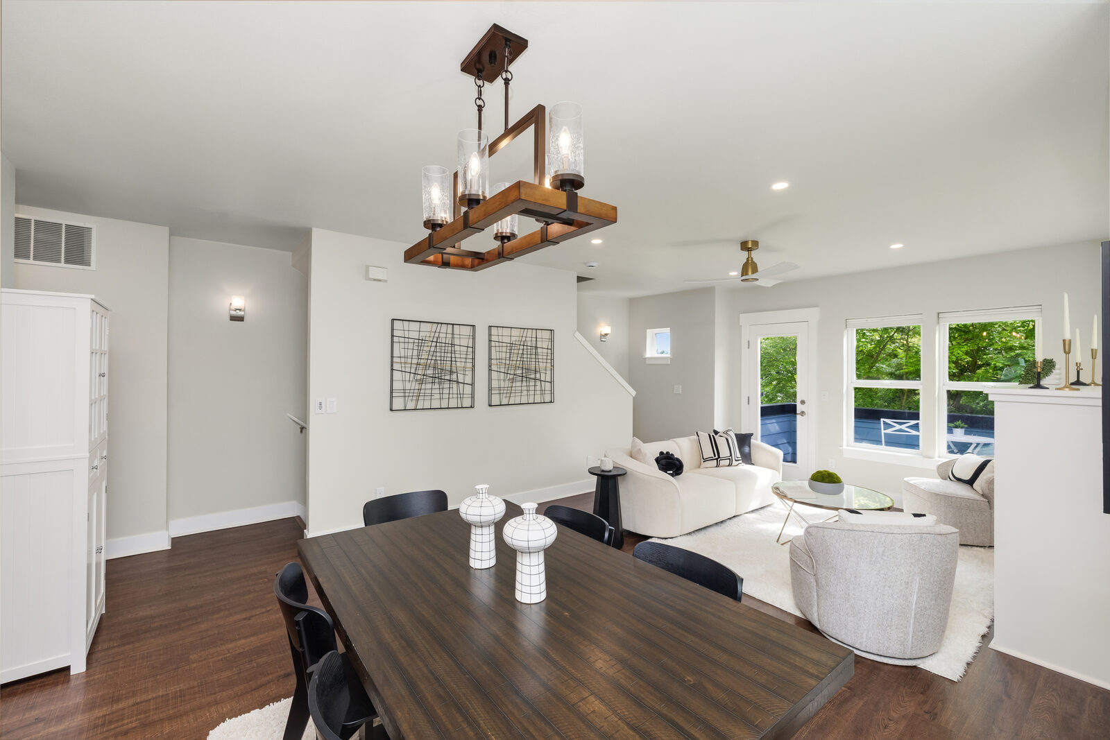 Dining and living area
