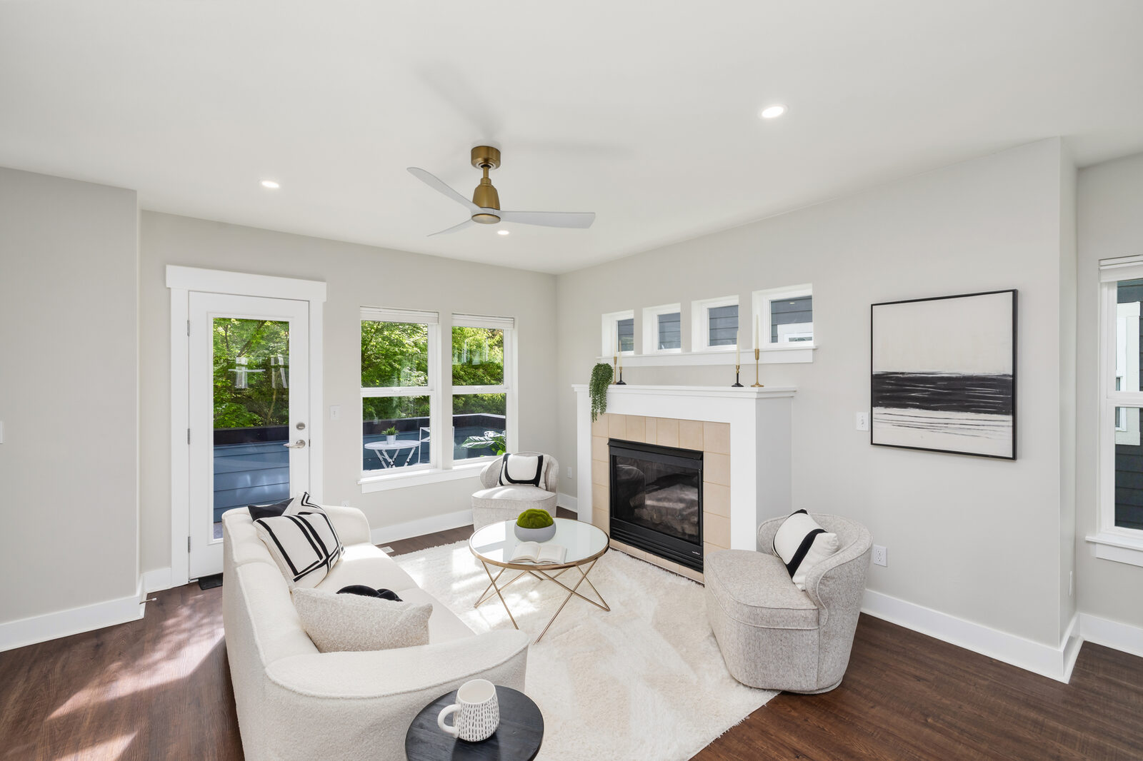 Wide living room
